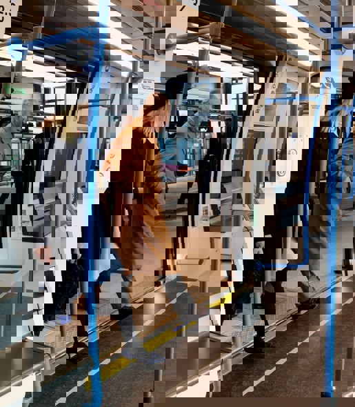 King Charles rides the Luton DART