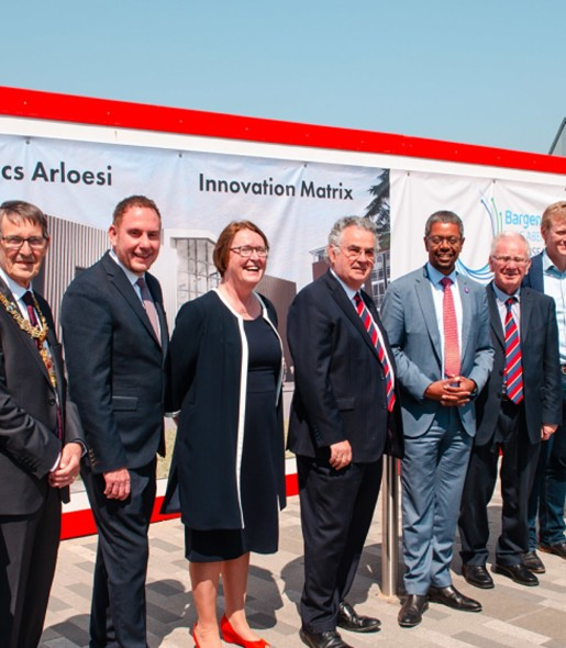 Ministerial visit marks key milestone at Swansea’s Innovation Matrix